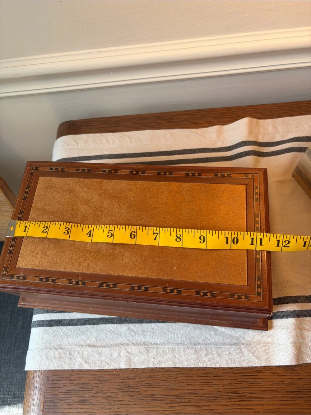 Wooden Jewelry Keepsake Box in Brown